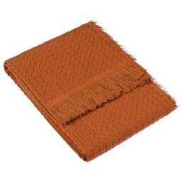 Yard Abel Pecan Waffle Fringed Throw 130 x 180cm - Size: 180 x 130cm - Brown - Yard Living - Wilko - thumbnail 1