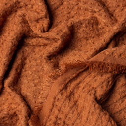 Yard Abel Pecan Waffle Fringed Throw 130 x 180cm - Size: 180 x 130cm - Brown - Yard Living - Wilko - thumbnail 4