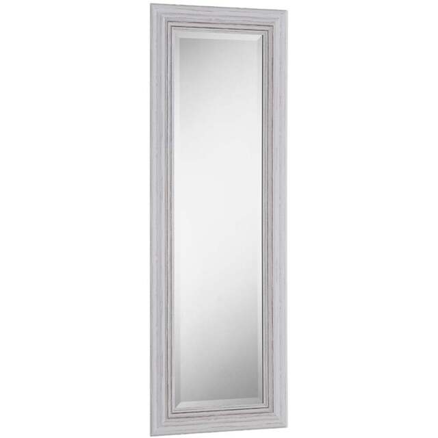Yearn Distressed White Bevelled Dressing Mirror 128.5 x 44.5cm - Wilko - image 1