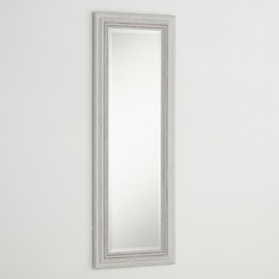Yearn Distressed White Bevelled Dressing Mirror 128.5 x 44.5cm - Wilko - thumbnail 3
