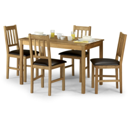 Julian Bowen Coxmoor Set of 2 Oak Chair - Brown - Wilko - thumbnail 6