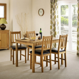 Julian Bowen Coxmoor Set of 2 Oak Chair - Brown - Wilko - thumbnail 7