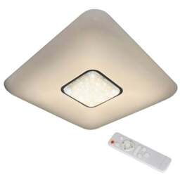 Milagro Yax White LED Ceiling Lamp 230V - Size: 44 x 44 x 7cm - Wilko - thumbnail 1