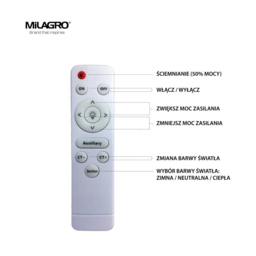 Milagro Yax White LED Ceiling Lamp 230V - Size: 44 x 44 x 7cm - Wilko - thumbnail 3