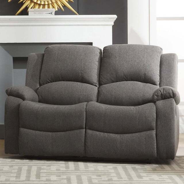 Marldon 2 Seater Dark Grey Manual Recliner Sofa - Artemis Home - Wilko - image 1