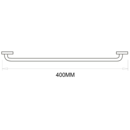 Nes Home Chrome Wall Mounted Straight Grab Bar 400mm - Size: 5 x 40 x 5cm - Silver - Wilko - thumbnail 4