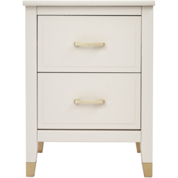Palazzi 2 Drawer White Wide Bedside Table - Wilko - thumbnail 4
