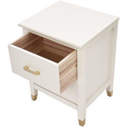 Palazzi 2 Drawer White Wide Bedside Table - Wilko - thumbnail 6