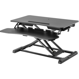 ProperAV 2 Tier Gaming Desk Black - Size: 88.5 x 49 x 18.5cm - Wilko - thumbnail 3
