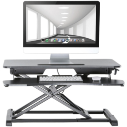 ProperAV 2 Tier Gaming Desk Black - Size: 88.5 x 49 x 18.5cm - Wilko - thumbnail 4