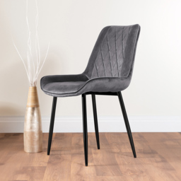 Furniturebox Elissa Cesano Marble Effect 2 Seater Round Dining Set White Grey and Black - Wilko - thumbnail 4
