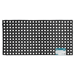 JVL Rondo Rubber Scraper Door Mat 50 x 100cm 3 Pack - Black - JVL Homewares - Wilko - thumbnail 5