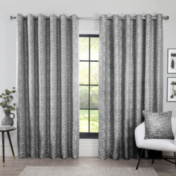 Maison Blackout Curtain Silver 168cm x 183cm - Wilko - thumbnail 5