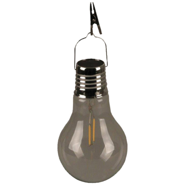 Luxform Solar Powered Filament Glass Bulb - Size: 10 x 10 x 17cm - Clear - Wilko - image 1