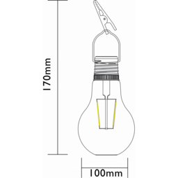 Luxform Solar Powered Filament Glass Bulb - Size: 10 x 10 x 17cm - Clear - Wilko - thumbnail 5