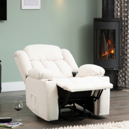 Artemis Home Redding Cream Massage and Heat Dual Motor Electric Lift Assist Recliner Chair - Size: Single - Wilko - thumbnail 4