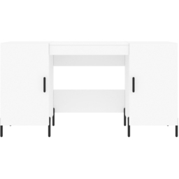 vidaXL 2 Door Modern Desk White - Size: 75 x 140 x 50cm - Wilko - thumbnail 7