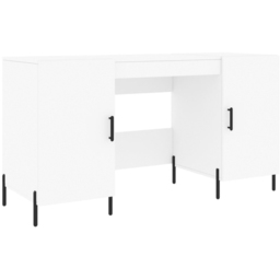vidaXL 2 Door Modern Desk White - Size: 75 x 140 x 50cm - Wilko - thumbnail 3