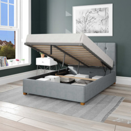 Aspire Hepburn Single Sky Malham Weave Ottoman Bed - Blue - Aspire Beds - Wilko - thumbnail 3