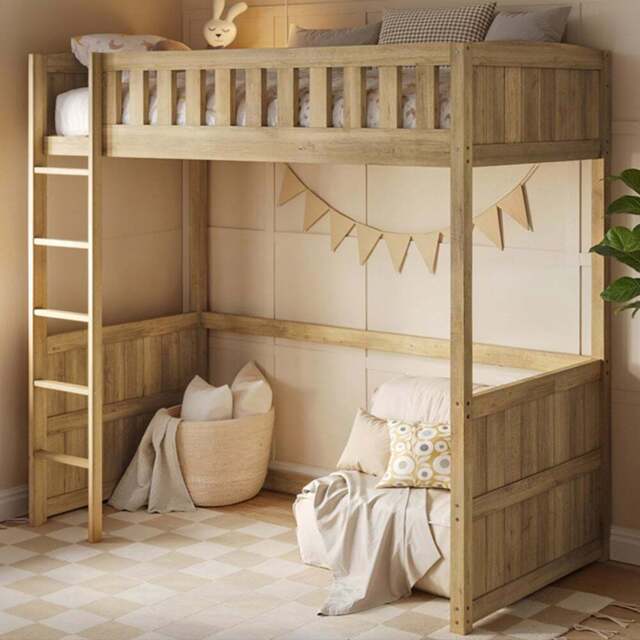 Flair Bea Oak Wooden High Sleeper - Size: Single - Brown - Wilko - image 1