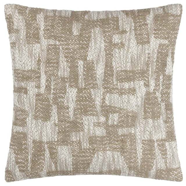 Hoem Ola Taupe Jacquard Cushion - Size: 45 x 45 cm - Multi - Wilko - image 1