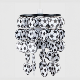 ValueLights Football Black and White Droplet Ceiling Pendant Lamp Shade - Size: 23 x 29 x 23cm - Wilko - thumbnail 4