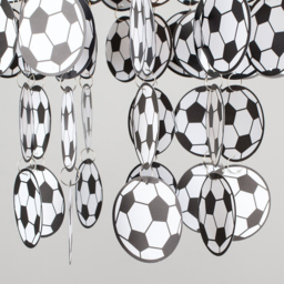 ValueLights Football Black and White Droplet Ceiling Pendant Lamp Shade - Size: 23 x 29 x 23cm - Wilko - thumbnail 5