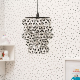 ValueLights Football Black and White Droplet Ceiling Pendant Lamp Shade - Size: 23 x 29 x 23cm - Wilko - thumbnail 6