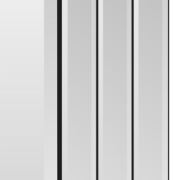 Oakley Triple Edge Bevelled All Glass Large Wall Mirror 144 x 116cm - Black - MirrorOutlet - Wilko - thumbnail 5