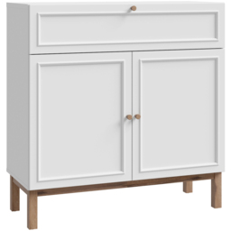 Florence Wensley 2 Door Single Drawer Light Grey and Oak Sideboard - Size: 101.4 x 99.9 x 41.7cm - Multi - Furniture To Go - Wilko - thumbnail 3