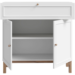 Florence Wensley 2 Door Single Drawer Light Grey and Oak Sideboard - Size: 101.4 x 99.9 x 41.7cm - Multi - Furniture To Go - Wilko - thumbnail 6