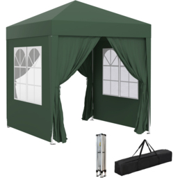 Outsunny 2 x 2m Green Marquee Pop Up Gazebo Party Tent - Wilko - thumbnail 3