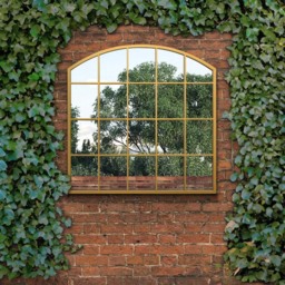 MirrorOutlet The Arcus Gold Framed Arched Wall Garden Mirror 100 x 100cm - Size: 100 x 100 x 3cm - Wilko - thumbnail 6