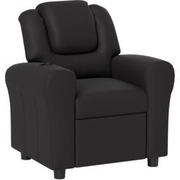 Tommy Toys Black Kids Recliner with Adjustable Backrest and Footrest - Wilko - thumbnail 3