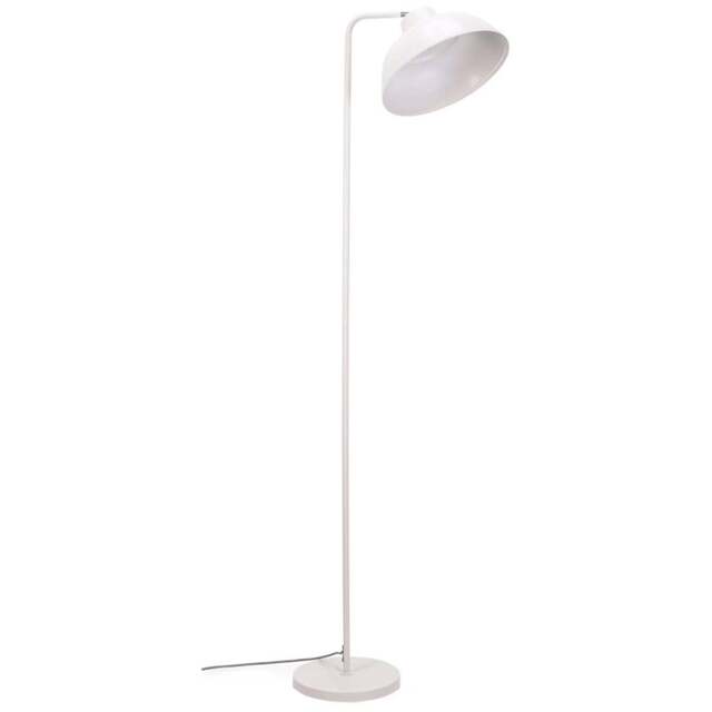 ValueLights Morris White Retro Dome LED Floor Lamp - Size: 153 x 25 x 44.5cm - Wilko - image 1