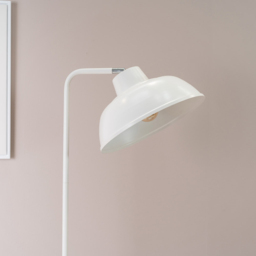ValueLights Morris White Retro Dome LED Floor Lamp - Size: 153 x 25 x 44.5cm - Wilko - thumbnail 5
