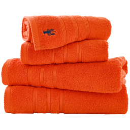 Lobster Creek Kaleidoscope Combed Cotton Ginger Hand Towel 2 Pack - Size: 50 x 85cm - Orange - Wilko