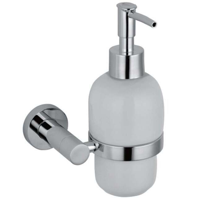 Nes Home Chrome Wall Mounted Soap Dispenser - Size: 17.5 x 11 x 10cm - Silver - Wilko - image 1