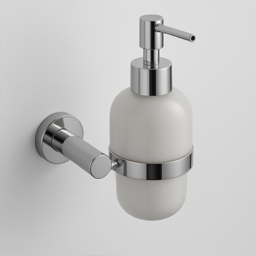 Nes Home Chrome Wall Mounted Soap Dispenser - Size: 17.5 x 11 x 10cm - Silver - Wilko - thumbnail 3