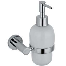 Nes Home Chrome Wall Mounted Soap Dispenser - Size: 17.5 x 11 x 10cm - Silver - Wilko