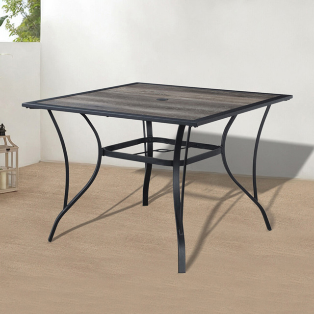 Malay Outdoor Essentials Rio Square Laminate Table - Brown - Wilko - image 1