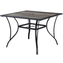 Malay Outdoor Essentials Rio Square Laminate Table - Brown - Wilko - thumbnail 4
