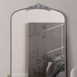 The Crown Silver Arched Metal Leaner Wall Mirror 174 x 96cm - MirrorOutlet - Wilko - thumbnail 6