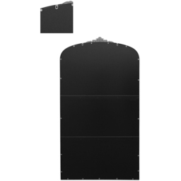 The Crown Silver Arched Metal Leaner Wall Mirror 174 x 96cm - MirrorOutlet - Wilko - thumbnail 5