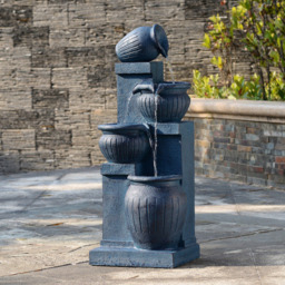 Teamson Home 4-Tier Navy Vertical Texture Cascading Bowl Water Fountain 72cm - Size: 72 x 24 x 28.5cm - Wilko - thumbnail 3