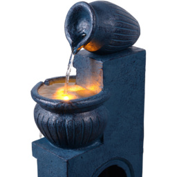 Teamson Home 4-Tier Navy Vertical Texture Cascading Bowl Water Fountain 72cm - Size: 72 x 24 x 28.5cm - Wilko - thumbnail 6