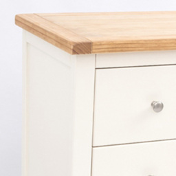 Cabinet Bits Trevi 5 Drawer White Chrome Knob Chest of Drawers - Wilko - thumbnail 7