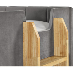 Julian Bowen Daytona Grey Velvet Bunk Bed - Size: Single - Wilko - thumbnail 6