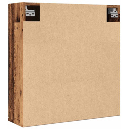 vidaXL 2 Door Brown Mirror Wall Mounted Bathroom Cabinet - Size: 66.5 x 64 x 20cm - Wilko - thumbnail 6