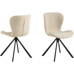 Florence Batilda Set of 2 Cream Swivel Dining Chair - Furniture To Go - Wilko - thumbnail 5